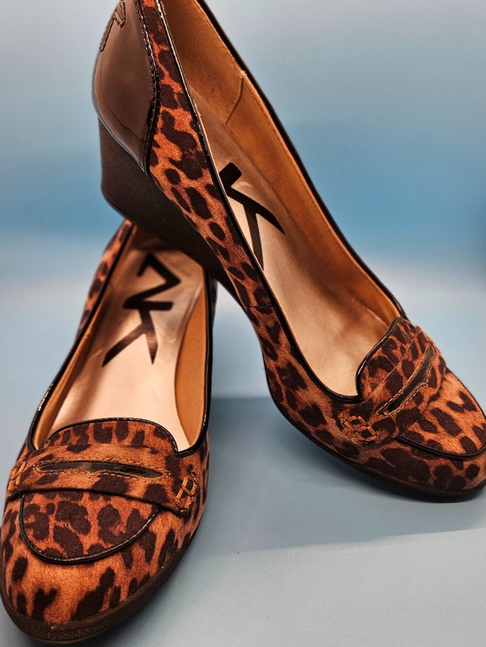 Anne Klein Leopard Print Wedge Heels – Size 9, Excellent Condition